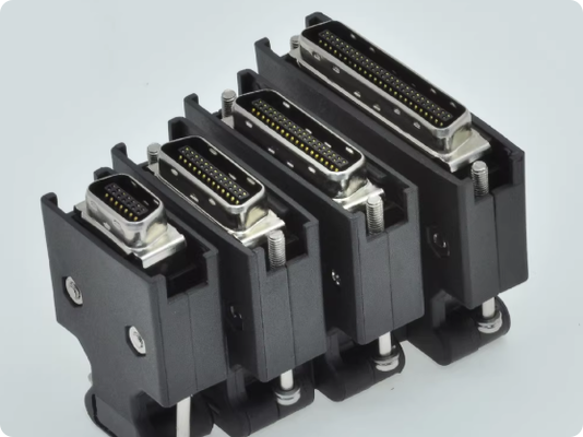 MDR Connector Servo Motor Connector with Panel Mount/Cable Mount Options Crimp/Solder Termination and Silver/Gold Contact Plating