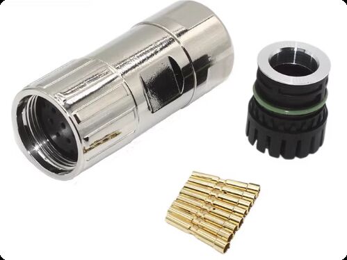 8-pin Siemens V90 Servo Motor Connector with Silver and Gold Plated Pins for Battery Current Rating