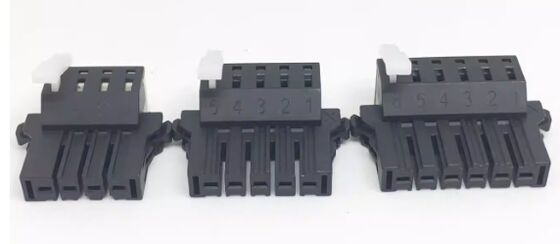 1000V Voltage Rating Servo Motor Connector with Silver and Gold Plated Pins for Panel Mount or Cable Mount Applications