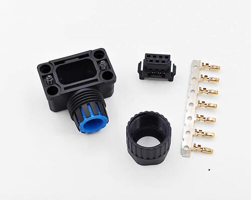6FX2003 Servo Motor Connector with Silver and Gold Plated Pins for Wide Temperature Range -40℃ to +105℃ and Panel/Cable Mount Options