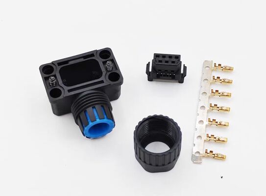 6FX2003 Servo Motor Connector with Silver and Gold Plated Pins for Wide Temperature Range -40℃ to +105℃ and Panel/Cable Mount Options