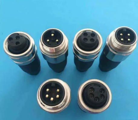 7/8 Aviation Plug Connector 3pin 4pin 5pin M22 Servo Motor Connector with 1000V Voltage Rating and Metal/Plastic Construction