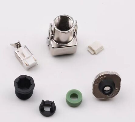 Zinc Alloy Large Head Coded RJ45 Crystal Head Servo Motor Connector IP67 6FX5002-0DM67