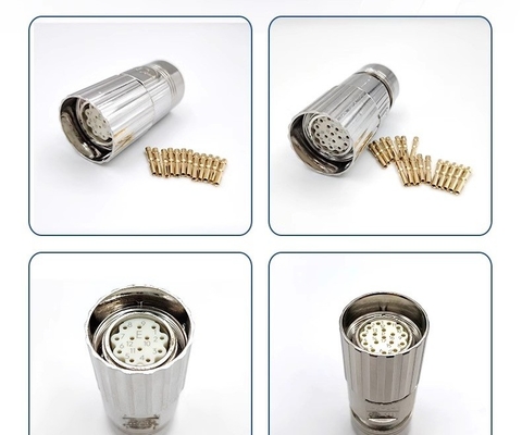 M23 M40 Seriers E P Type Male Female Servo Motor Cable Connectors (مكونات كابلات المحرك الذكور والإناث)